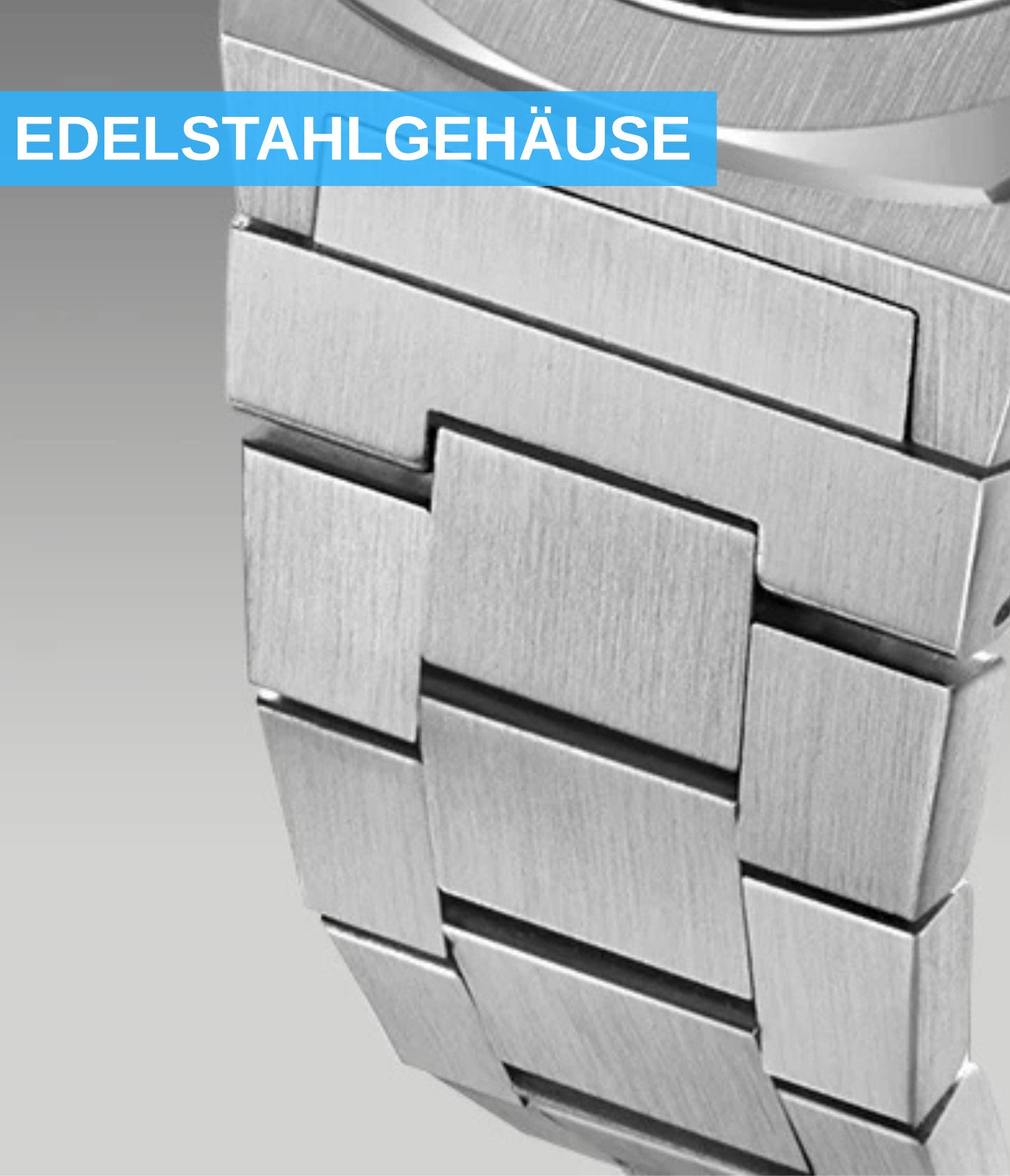 Cadisen Automatikuhr Herren Luxus Armbanduhr 40mm Edelstahl Saphirglas Datum