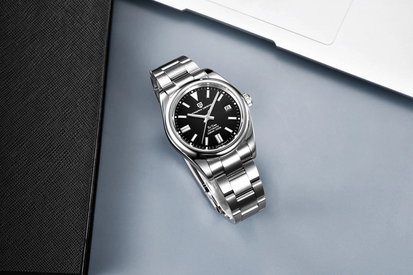 Pagani Design PD-1690 Automatikuhr Herren Edelstahl mit Datum 39 mm Seiko NH35