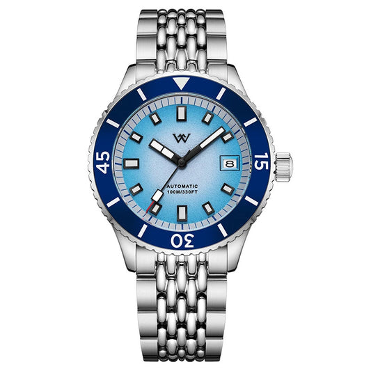 Welly Merck Luxus Herren Automatikuhr Armbanduhr 41mm Saphirglas Edelstahl