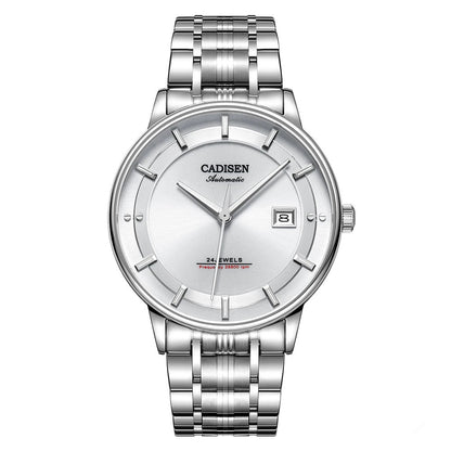 Cadisen Automatikuhr Herren Luxus Armbanduhr Edelstahl Saphirglas 42mm Datum