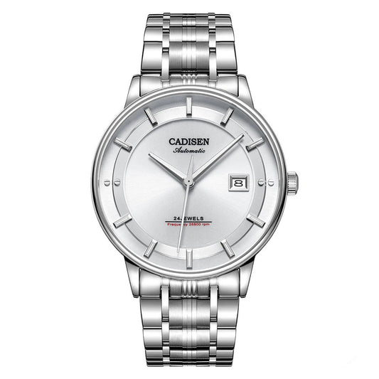Cadisen Automatikuhr Herren Luxus Armbanduhr Edelstahl Saphirglas 42mm Datum