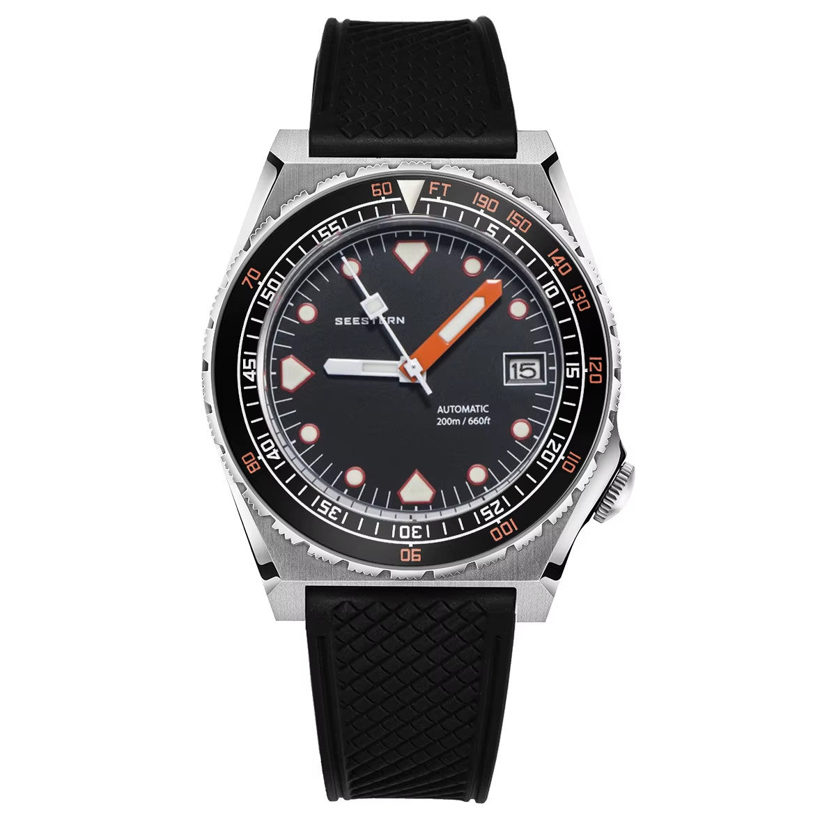 Seestern Taucher Uhr SUB600T Automatikuhr Saphirglas Edelstahl 200m Wasserdicht