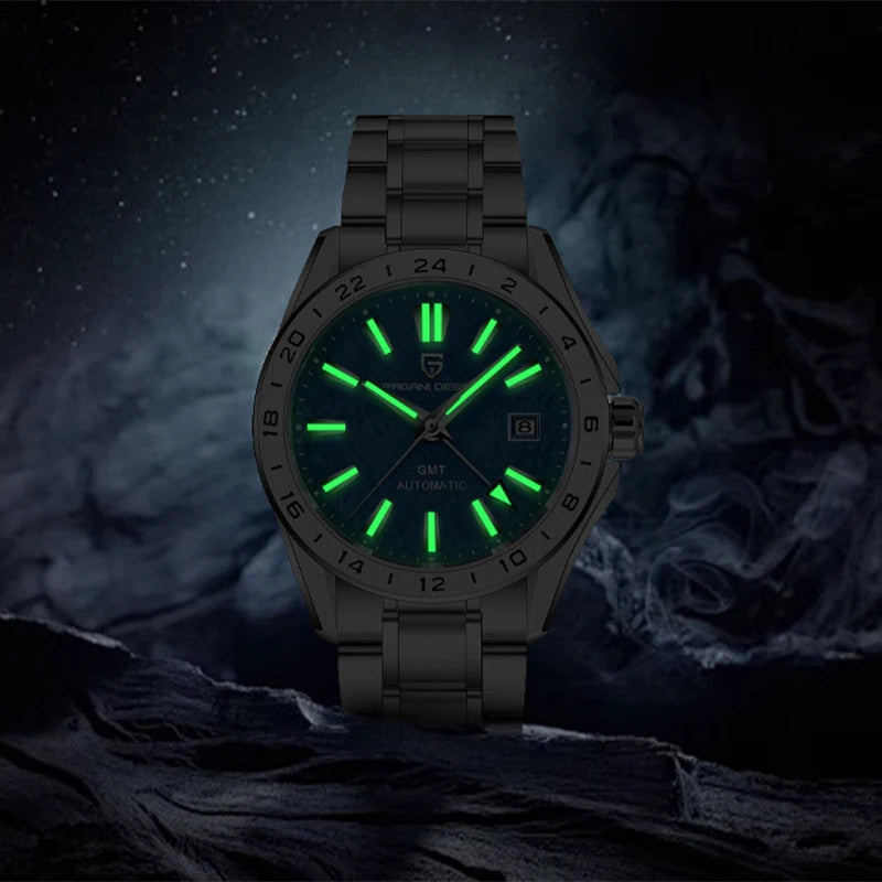 Pagani Design PD-1792 GMT Automatikuhr Herren Edelstahl 39mm Saphirglas