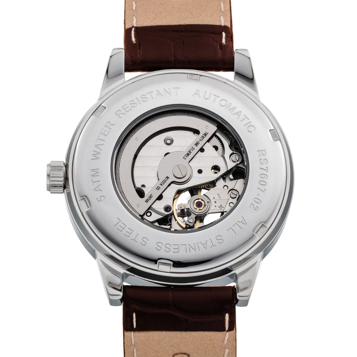 Riedenschild RS7605-02 Herren Automatikuhr Schwarz Lederband 42 mm