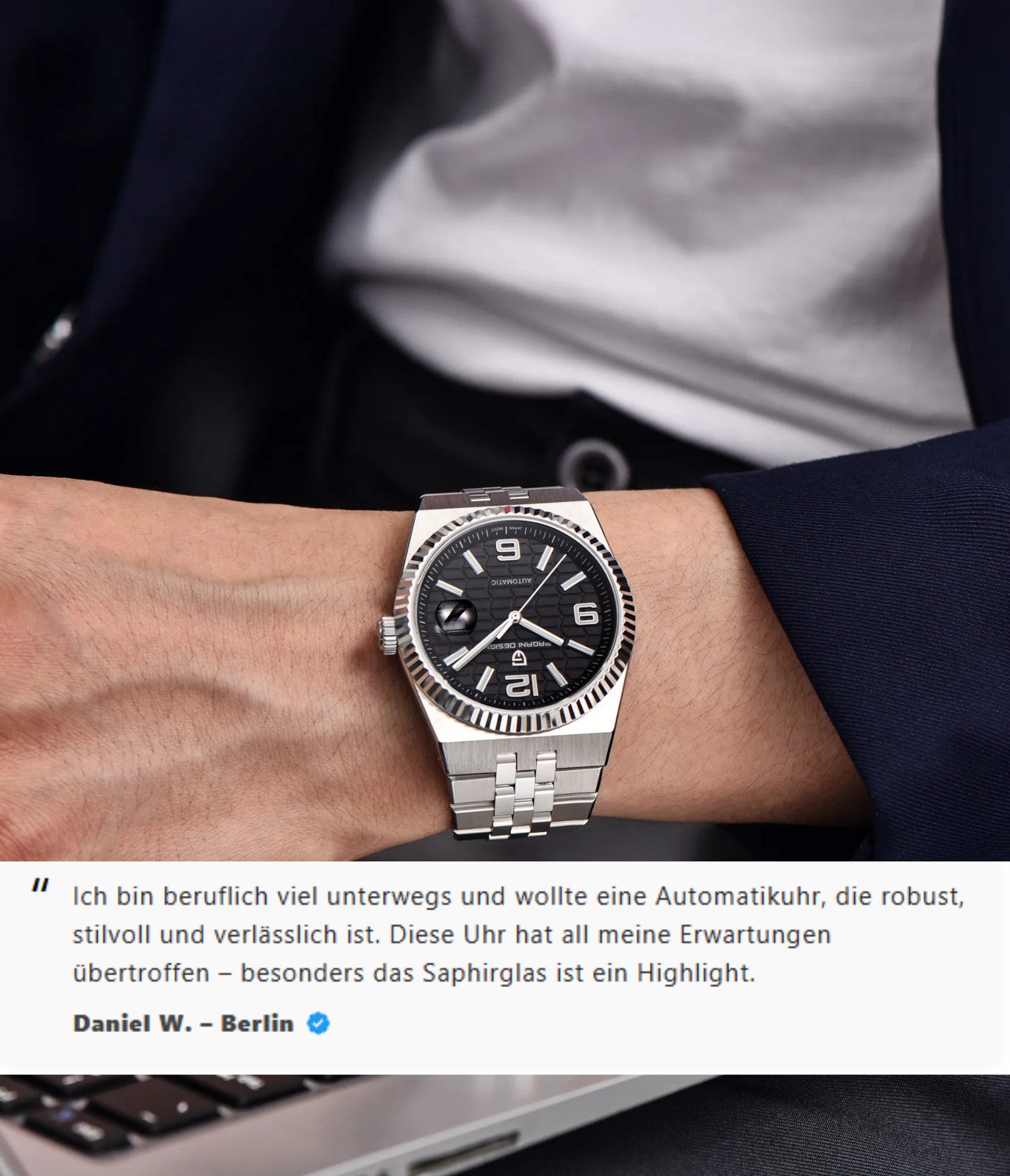 Pagani Design PD-YS027 Herren Automatik Armbanduhr Edelstahl Saphirglas 40mm