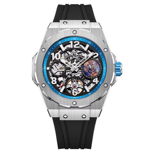 Welly Merck Herren Automatikuhr Armbanduhr 42mm Saphirglas Edelstahl 5BAR