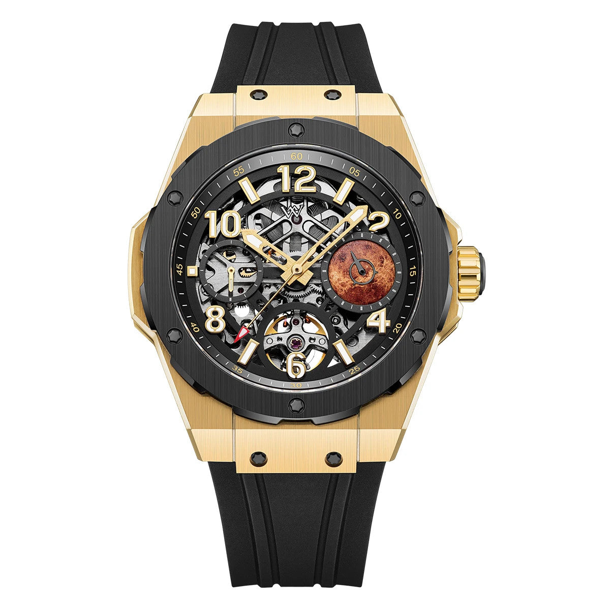 Welly Merck Herren Automatikuhr Armbanduhr 42mm Saphirglas Edelstahl 5BAR