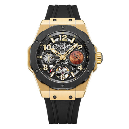 Welly Merck Herren Automatikuhr Armbanduhr 42mm Saphirglas Edelstahl 5BAR