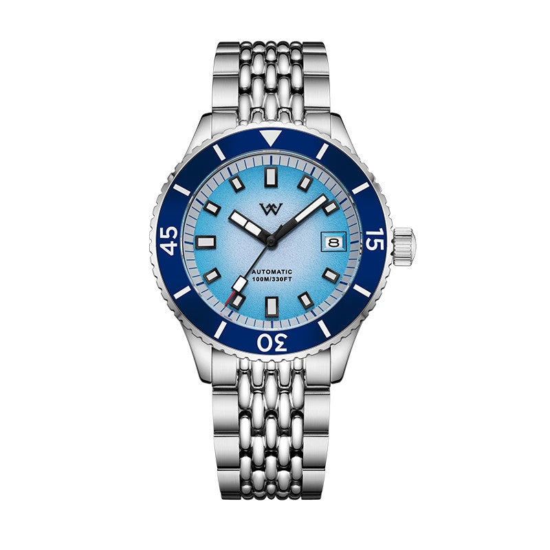 Welly Merck Luxus Herren Automatikuhr Armbanduhr 41mm Saphirglas Edelstahl