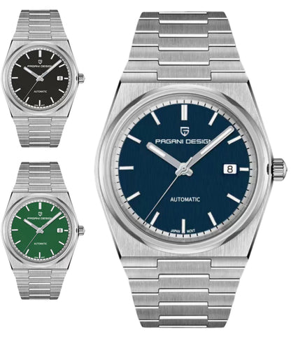 Pagani Design PD1753 Herren Automatikuhr Armbanduhr Saphirglas Edelstahl 38mm