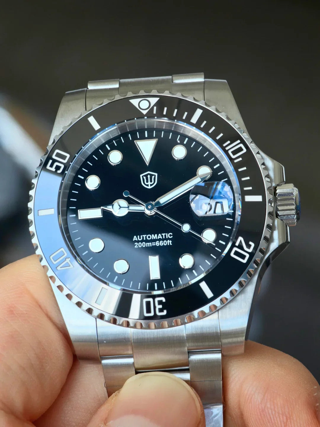 Watchdives WD5512 Automatik Uhr Herren Luxus Taucheruhr Edelstahl Saphirglas