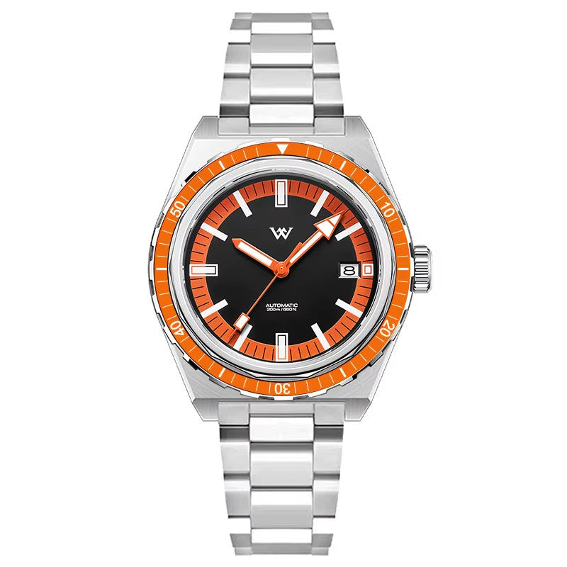Welly Merck Luxus Herren Automatikuhr Armbanduhr 41mm Saphirglas Edelstahl