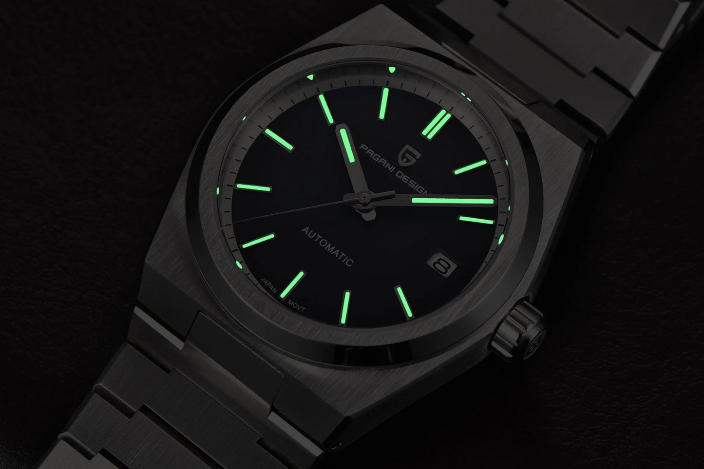 Pagani Design PD1753 Herren Automatikuhr Armbanduhr Saphirglas Edelstahl 38mm