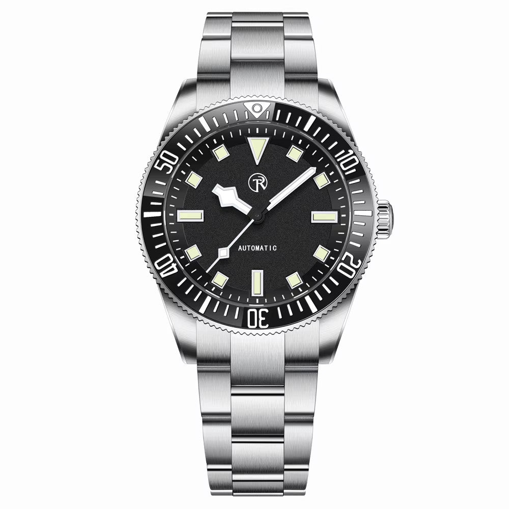 RollTimi Automatikuhr Seiko NH35 Edelstahl Saphirglas Datum 42mm