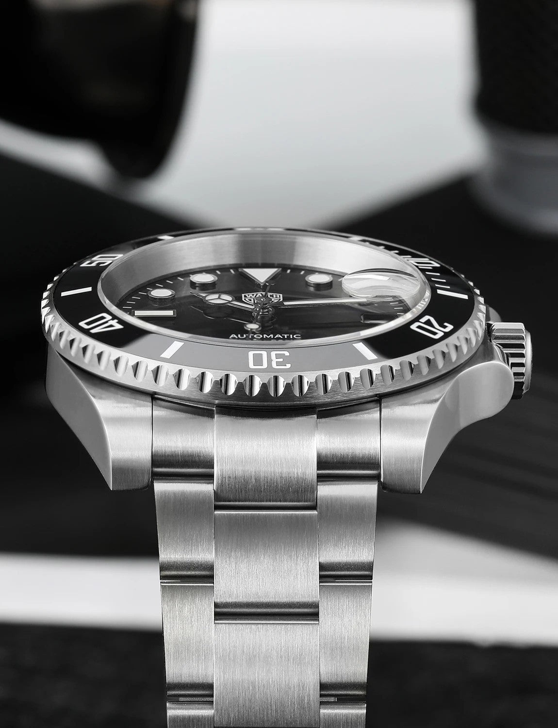 Watchdives WD5512 Automatik Uhr Herren Luxus Taucheruhr Edelstahl Saphirglas
