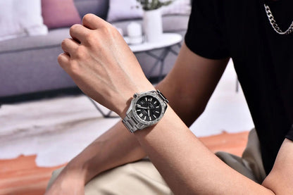 Pagani Design Herren Luxus Automatikuhr GMT Edelstahl Saphirglas Datum 39 mm
