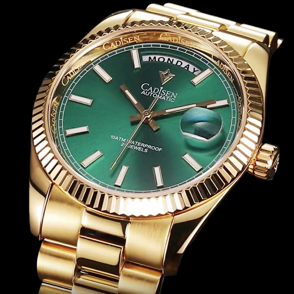 Cadisen DD40 Luxus Automatikuhr Herren Armbanduhr 40mm Edelstahl Saphirglas