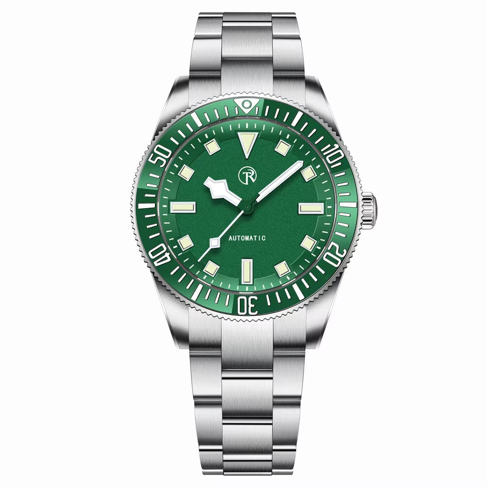 RollTimi Automatikuhr Seiko NH35 Edelstahl Saphirglas Datum 42mm