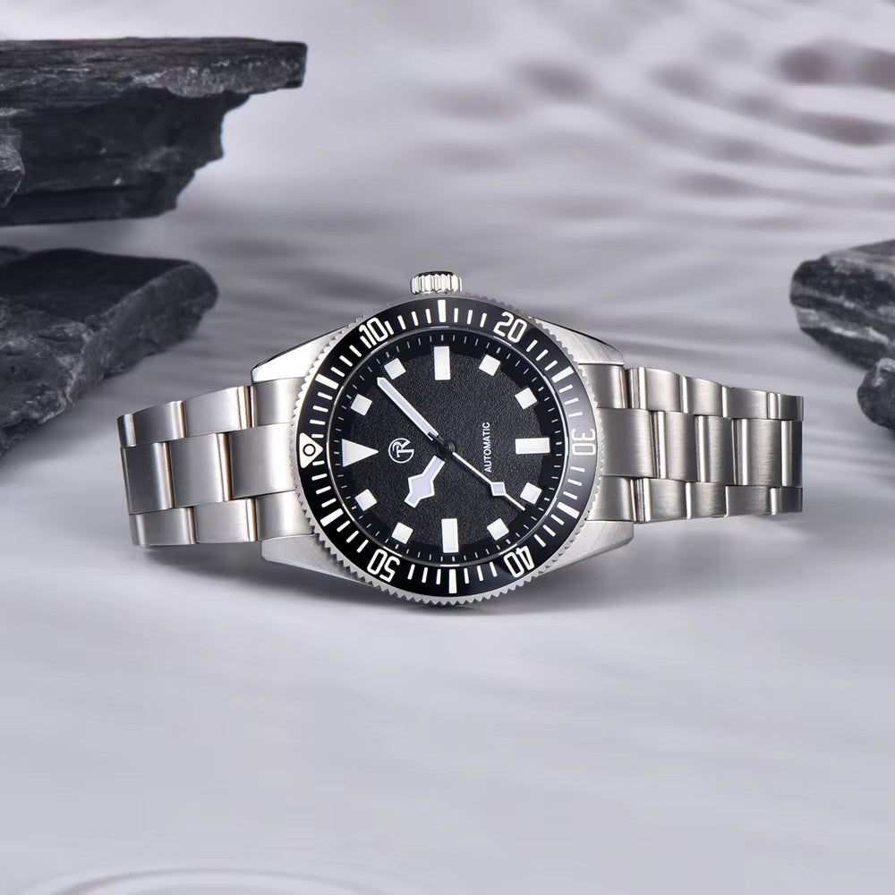 RollTimi Automatikuhr Seiko NH35 Edelstahl Saphirglas Datum 42mm