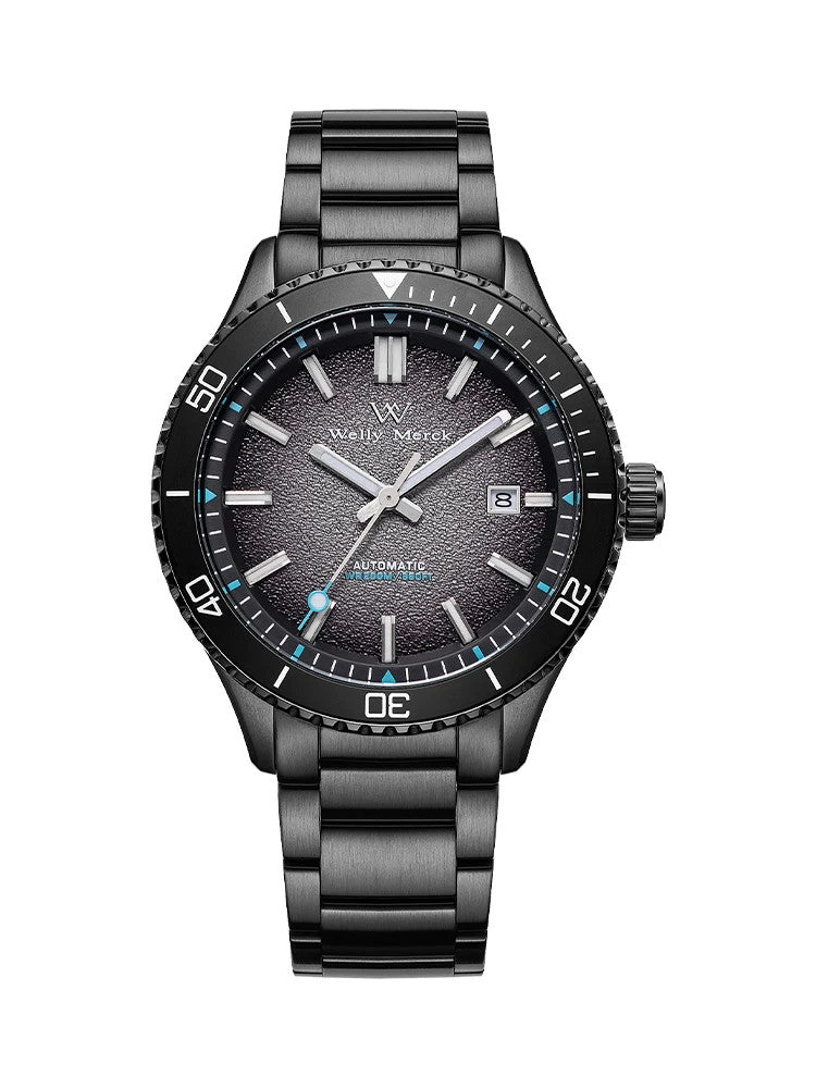 Welly Merck Herren Automatikuhr Armbanduhr 42mm Saphirglas Edelstahl