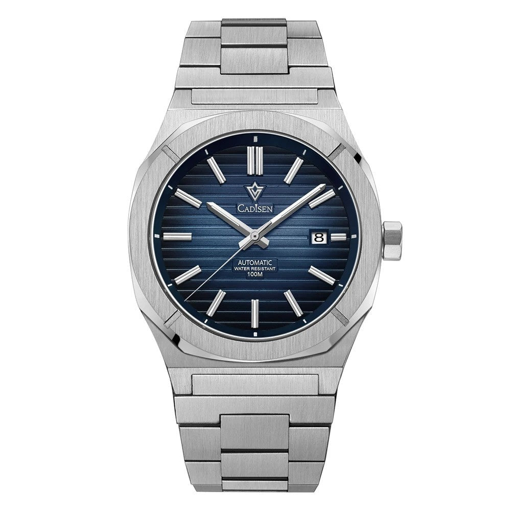 Cadisen Automatikuhr Herren Luxus Armbanduhr 40mm Edelstahl Saphirglas Datum