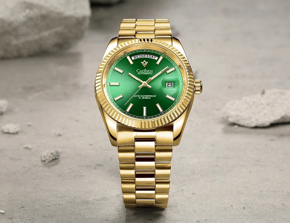 Cadisen DD40 Luxus Automatikuhr Herren Armbanduhr 40mm Edelstahl Saphirglas