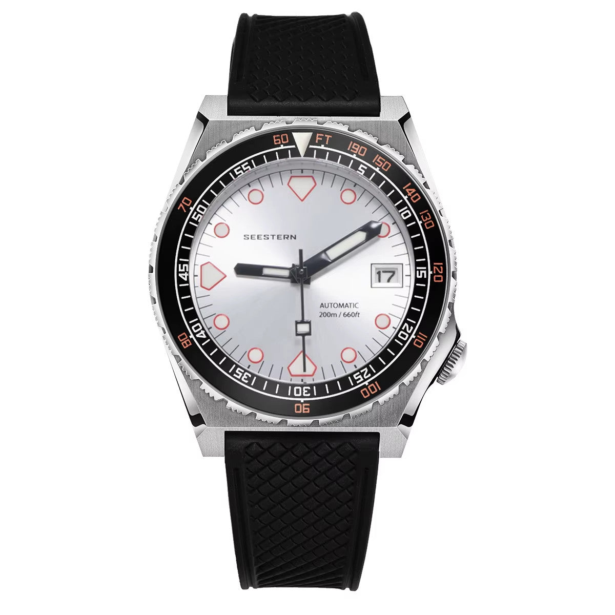 Seestern Taucher Uhr SUB600T Automatikuhr Saphirglas Edelstahl 200m Wasserdicht