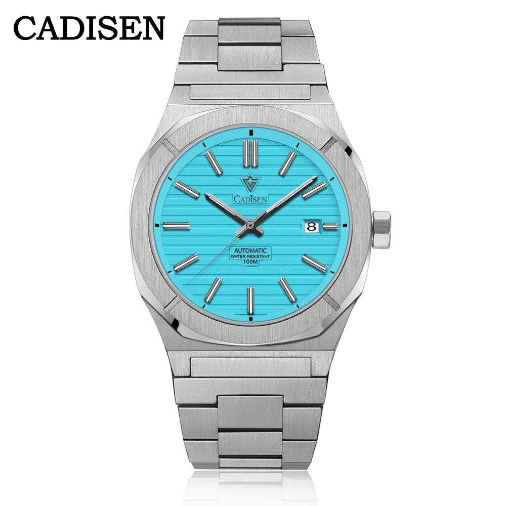 Cadisen Automatikuhr Herren Luxus Armbanduhr 40mm Edelstahl Saphirglas Datum