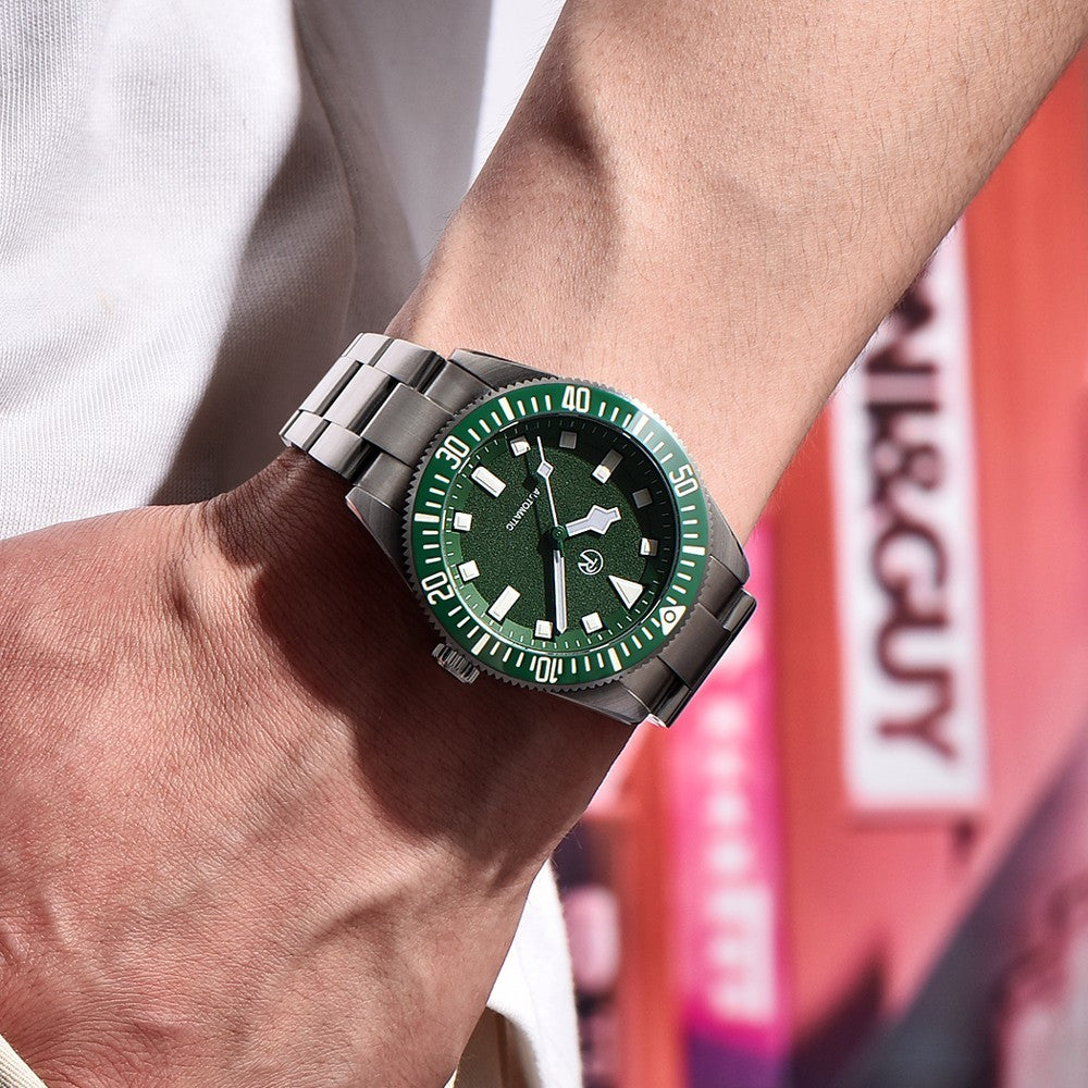 RollTimi Automatikuhr Seiko NH35 Edelstahl Saphirglas Datum 42mm