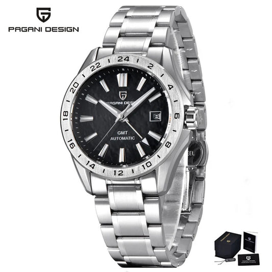 Pagani Design PD-1792 GMT Automatikuhr Herren Edelstahl 39mm Saphirglas