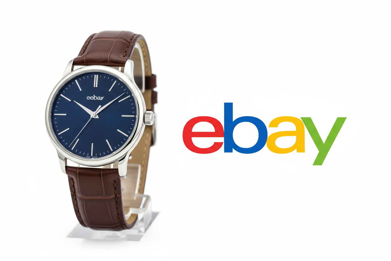 Uhr mit eBay Logo daneben